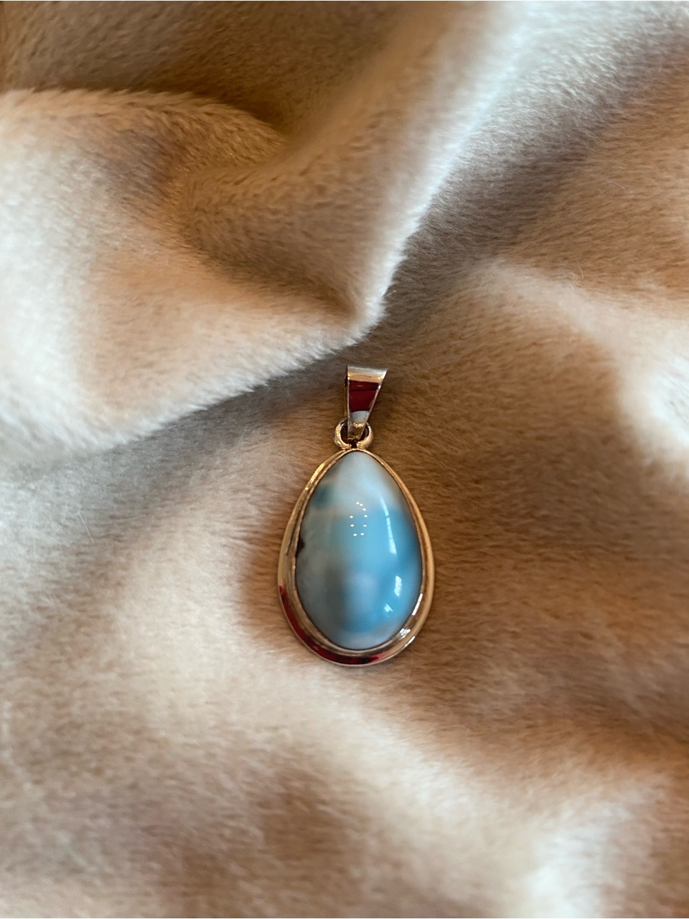 Sterling Silver Blue Larimar Pendant